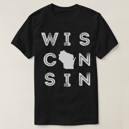 Retro Wisconsin Home State Midwest Up Nort T-shirt (Design voorkant)
