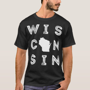  Retro Wisconsin Home State Midwest Up Nort T-shirt