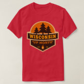 Retro Wisconsin Up North T-shirt (Design voorkant)