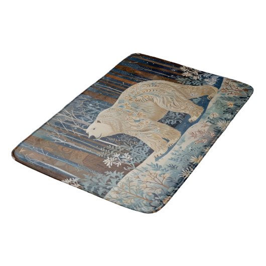 Retro wit beer boho winterbos badmat (Gekanteld)