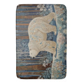 Retro wit beer boho winterbos badmat (Voorkant Verticaal)