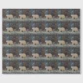 Retro wit beer boho winterbos cadeaupapier (Vlak)