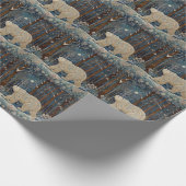 Retro wit beer boho winterbos cadeaupapier (Hoek)