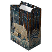 Retro wit beer boho winterbos medium cadeauzakje (Achterkant Gekanteld)