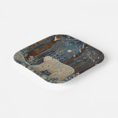 Retro wit beer boho winterbos papieren bordje (Gebogen)