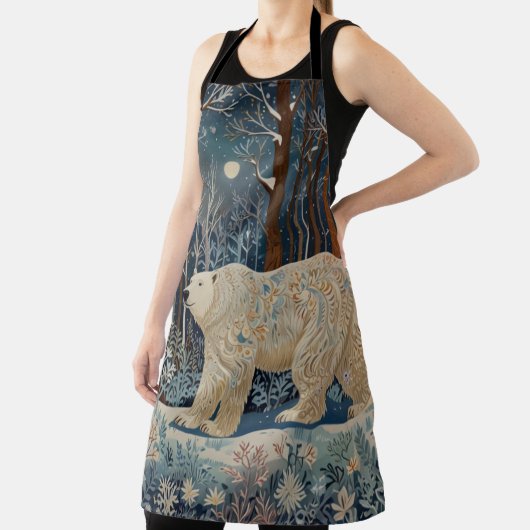 Retro wit beer boho winterbos schort (Insitu)