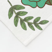 Retro Wit en Groen Bloemmotief Fleece Deken (Hoek)