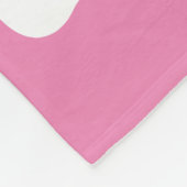 Retro Wit en Roze Bloem Esthetisch Patroon Fleece Deken (Hoek)