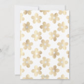 Retro Wit Goud Daisy Bloemen Kaart (Achterkant)