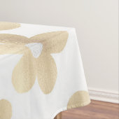 Retro Wit Goud Daisy Bloemen Tafelkleed (Voorbeeld)