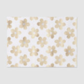 Retro Wit Goud Daisy Bloemen Tissuepapier (Voorkant)