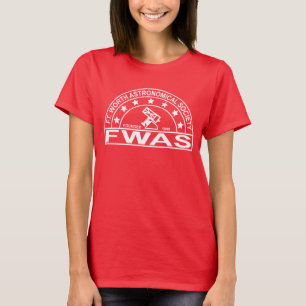 Retro Wit Logo Vrouw Donker T-shirt Rood