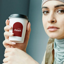 Retro Wit Rood Effen Kleur Aqiqah Baby shower Papieren Bekers