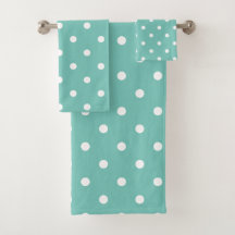 Retro Wit Stippen op Teal