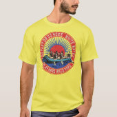 Retro Wit Water Rafting T-shirt (Voorkant)