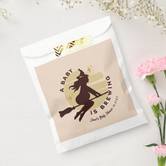 Retro Witch Baby is Baby shower Bedankzakje (Gezegeld)