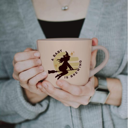 Retro Witch Baby is Breedband Baby shower Gift Koffiemok