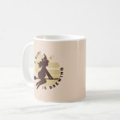 Retro Witch Baby is Breedband Baby shower Gift Koffiemok (Voorkant links)