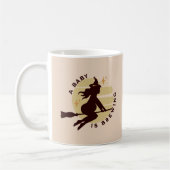 Retro Witch Baby is Breedband Baby shower Gift Koffiemok (Links)