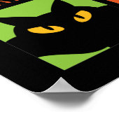  retro Witch Black Cat Halloween Pop Art Poster (Hoek)