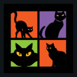retro Witch Black Cat Halloween Pop Art Poster<br><div class="desc">en Retro Witches Black Cats Halloween Pop Art. Funny Halloween kostume design om te draag als je naar de Trick or treat gaat. Deze griezelige en freaky koopwaar is geweldig voor een spookachtig nachtfeest in Halloween met een angstaanjagend spook- of horrorfilmthema. Ga goed met je Halloween decoratie van Jack O...</div>