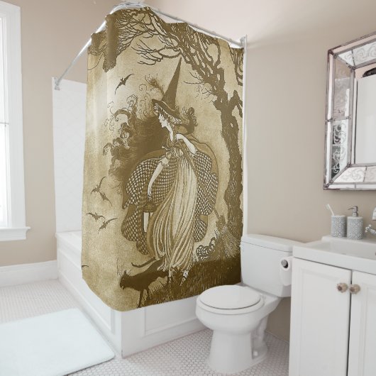 Retro Witch Douchegordijn (In situ)