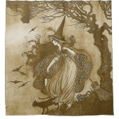 Retro Witch Douchegordijn (Voorkant)