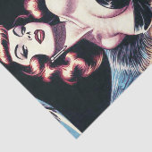 Retro Witch Horror Pin-up Tissuepapier (Detail)