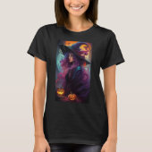 Retro Witch kleurrijk T-shirt (Voorkant)