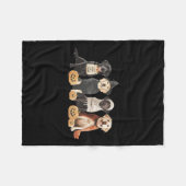 Retro Witch Labrador Retriever Halloween Labrador Fleece Deken (Voorkant (Horizontaal))