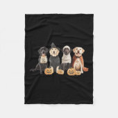 Retro Witch Labrador Retriever Halloween Labrador Fleece Deken (Voorkant)