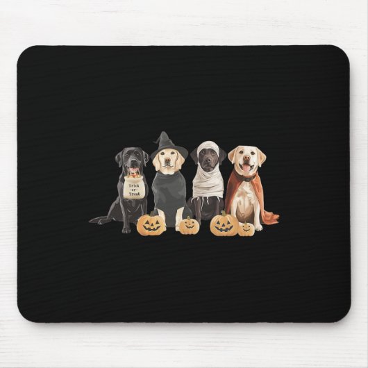 Retro Witch Labrador Retriever Halloween Labrador Muismat (Voorkant)