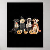 Retro Witch Labrador Retriever Halloween Labrador Poster (Voorkant)