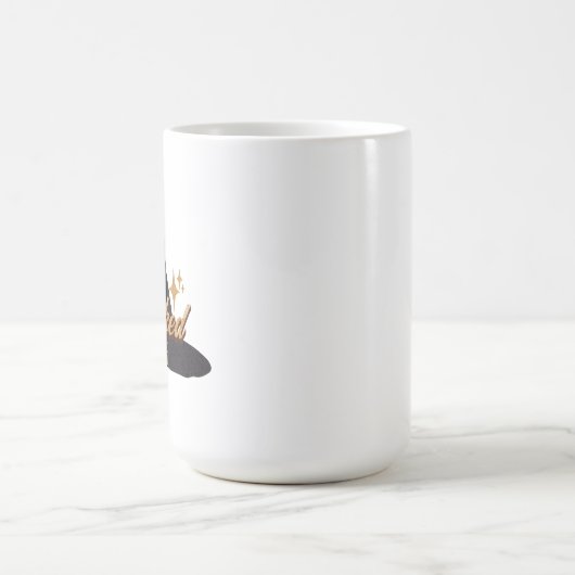 Retro Witch Pet Verduisterde naam Magische Mok (Midden)