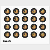 Retro Witch Ronde Sticker (Vel)