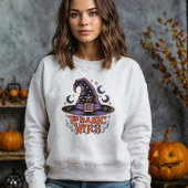 Retro Witch Spooky Script Halloween Kostuum Vrouwe Trui