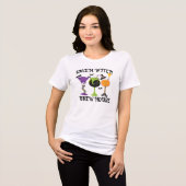 Retro Witches Be Crazy Halloween Witch Gezegden T- Tri-Blend Shirt (Voorkant volledig)