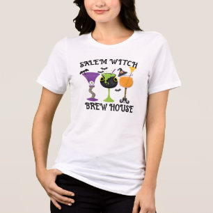 Retro Witches Be Crazy Halloween Witch Gezegden T- Tri-Blend Shirt
