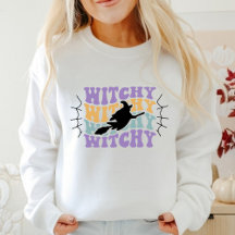 Retro Witchy Heks Halloween Sweatshirt