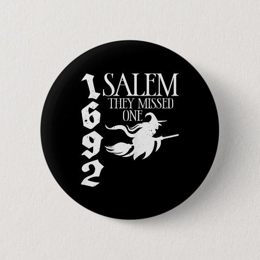 Retro witchy Salem 1692 Ze misten een heksenhal Ronde Button 5,7 Cm (Voorkant)