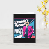 Retro Witte Huis Patriottisch Welkom Home D Kaart (Gele Bloem)