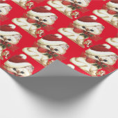 Retro Witte kat en muis Cadeaupapier (Hoek)