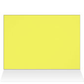 Retro Witte Madelief op Gele Blanco Binnenkant  (Binnen Horizontaal (Boven))