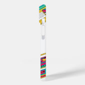 Retro witte mobiele telefoon Hoesje (Achterkant / Links)