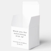 Retro witte typemachine aangepaste bruiloft dank u bedankdoosjes (Geopend)
