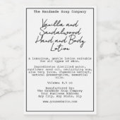 Retro Witte Waterdichte Cosmetica Flesetiket Wijn Etiket (Enkel label)