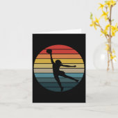 Retro  WNBA Basketbal Logo Kaart (Gele Bloem)