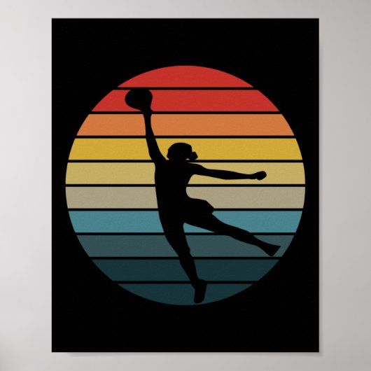 Retro WNBA Basketbal Logo Poster (Voorkant)