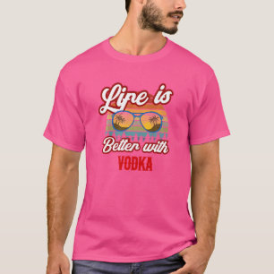 Retro wodka Sunset met wodka T-shirt