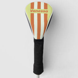Retro Woestijn Cactus Pin Strepen met Naam Golfheadcover